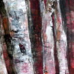"Birkenstämme", Acryl auf Leinwand, 50cm x 70cm, 2006